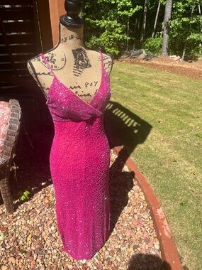 Sparkling Fuchsia Sequin Slip Dress